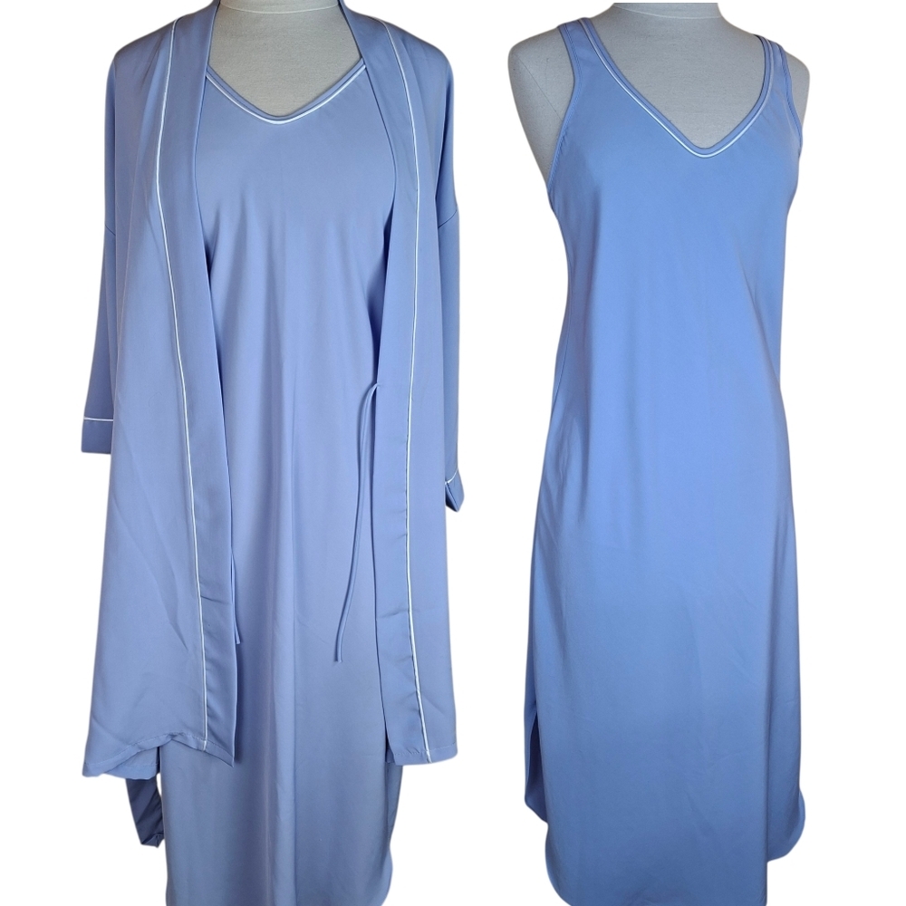 Vintage JEAN CHRISTOPHE pour CLASILK Night Gown + Sleepwear Robe Set Size Medium